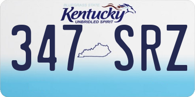 KY license plate 347SRZ