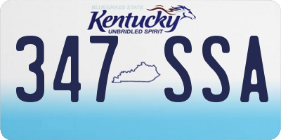 KY license plate 347SSA