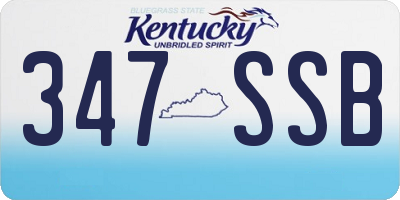 KY license plate 347SSB