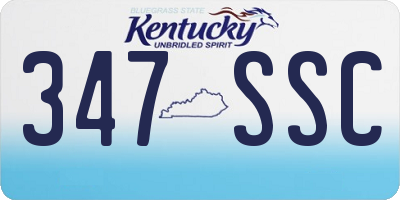 KY license plate 347SSC