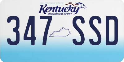 KY license plate 347SSD