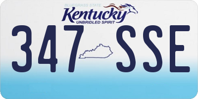 KY license plate 347SSE