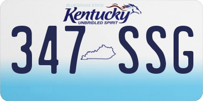 KY license plate 347SSG