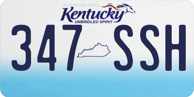 KY license plate 347SSH