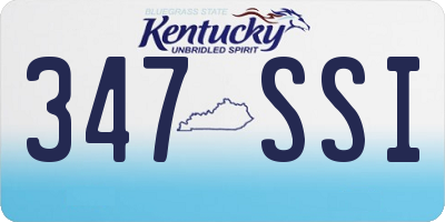 KY license plate 347SSI