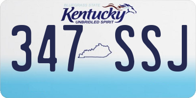 KY license plate 347SSJ