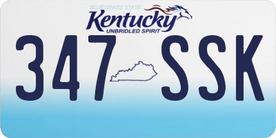 KY license plate 347SSK
