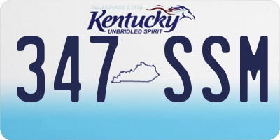 KY license plate 347SSM