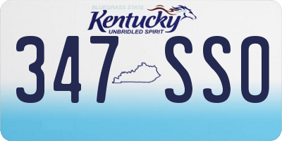 KY license plate 347SSO