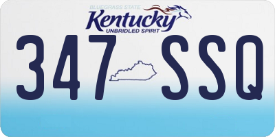 KY license plate 347SSQ