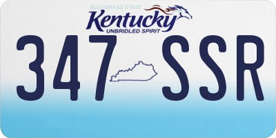 KY license plate 347SSR