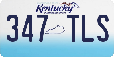 KY license plate 347TLS