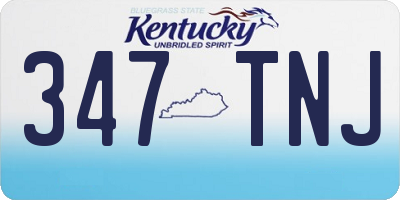 KY license plate 347TNJ
