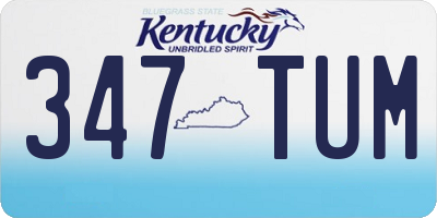 KY license plate 347TUM