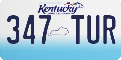 KY license plate 347TUR