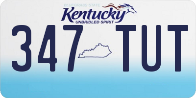 KY license plate 347TUT