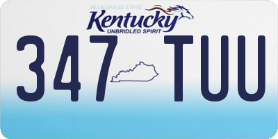 KY license plate 347TUU