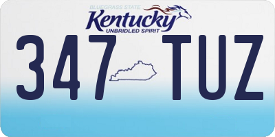 KY license plate 347TUZ