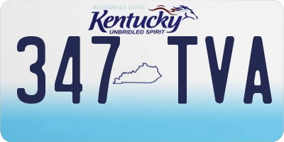 KY license plate 347TVA