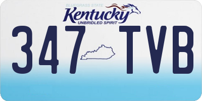 KY license plate 347TVB