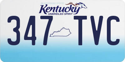 KY license plate 347TVC