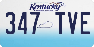 KY license plate 347TVE