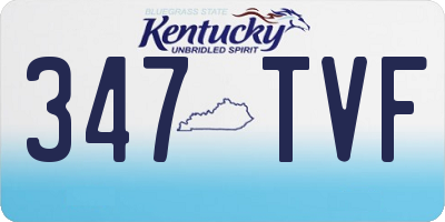 KY license plate 347TVF