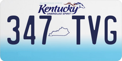 KY license plate 347TVG