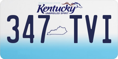 KY license plate 347TVI