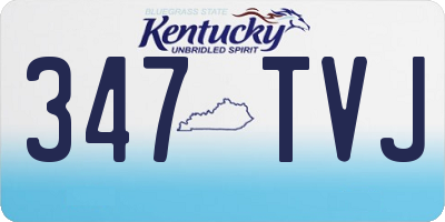 KY license plate 347TVJ