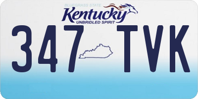 KY license plate 347TVK