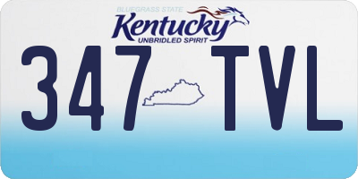 KY license plate 347TVL
