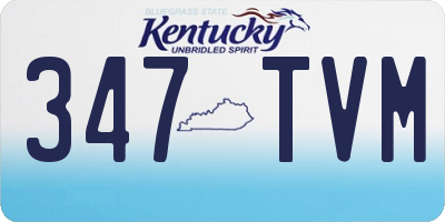 KY license plate 347TVM