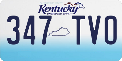 KY license plate 347TVO