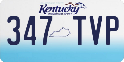KY license plate 347TVP