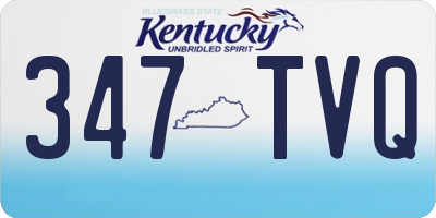 KY license plate 347TVQ