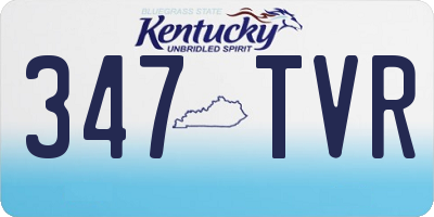 KY license plate 347TVR