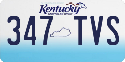 KY license plate 347TVS