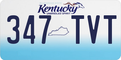 KY license plate 347TVT