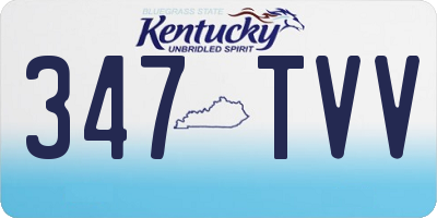 KY license plate 347TVV