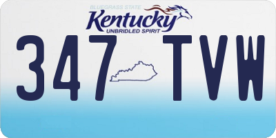 KY license plate 347TVW