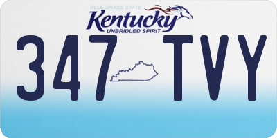 KY license plate 347TVY