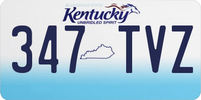 KY license plate 347TVZ
