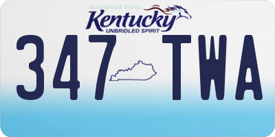 KY license plate 347TWA