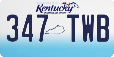 KY license plate 347TWB