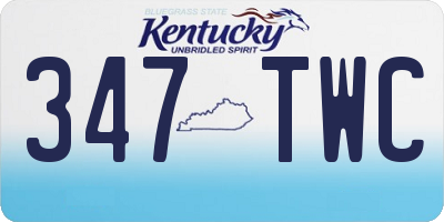KY license plate 347TWC