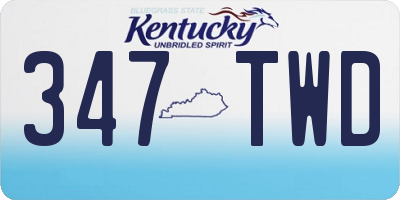 KY license plate 347TWD
