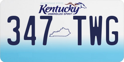 KY license plate 347TWG