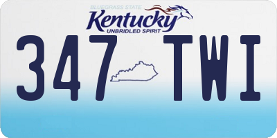 KY license plate 347TWI