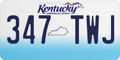 KY license plate 347TWJ